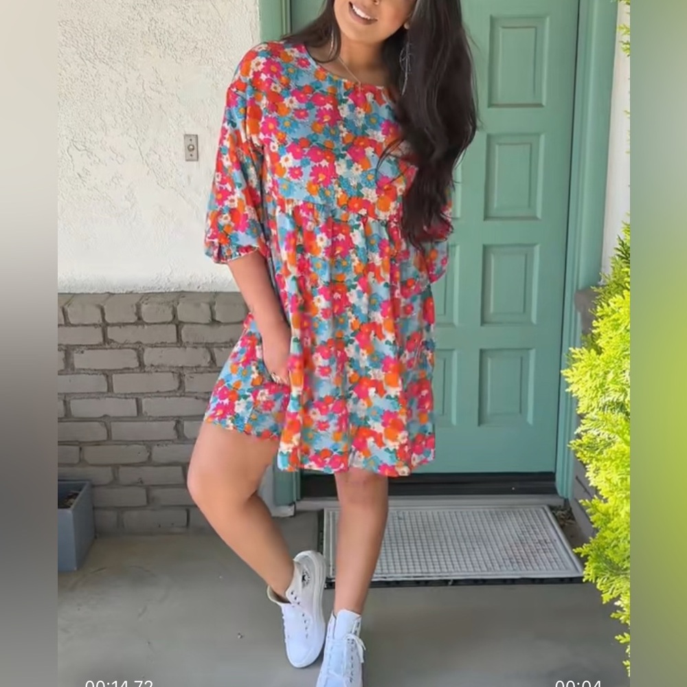 Floral Multicolor Boho Dress
